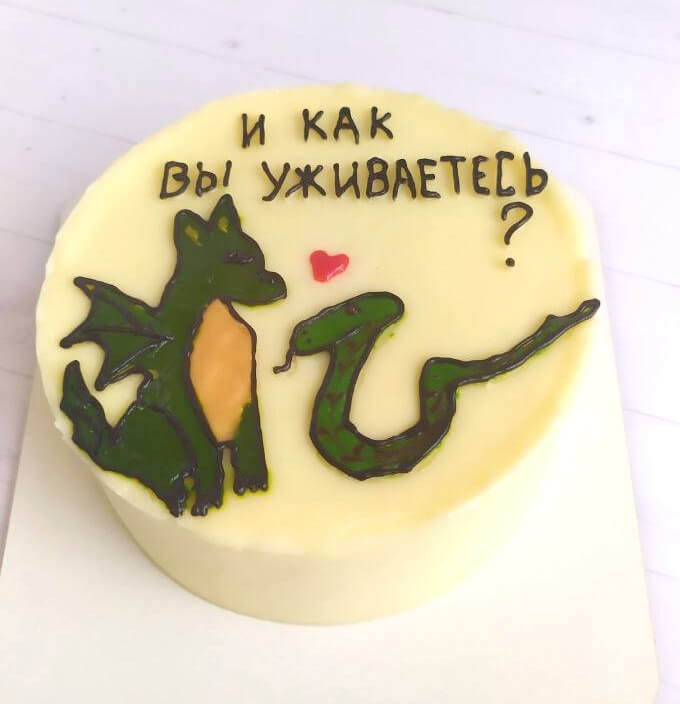  Торт "Бенто ванильный с клубничным конфитюром" Вариант 6
